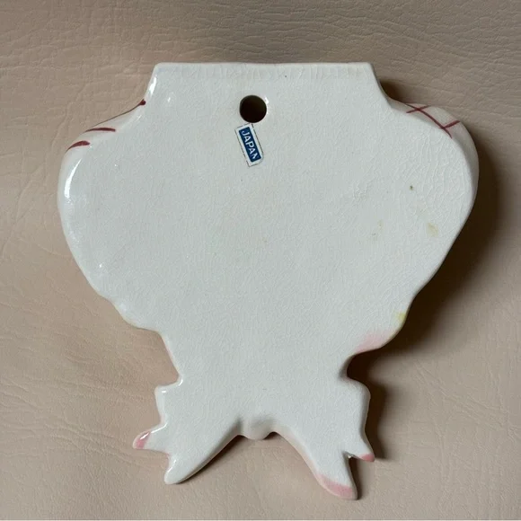 Vintage 1950s LEFTON? Miss Dainty Wall Pocket Doll Bonnet Flowers Mid Century - Picture 3 of 5